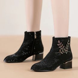 Baskets haut de gamme automne mode bottes Premium microfibre s grande taille hiver femmes chaussures noires à la mode 231117