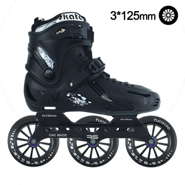 Sneakers JK Original Inline Roller Skates 3 x 110/125 ou 4 roues Speed Slalom Sliding Free Skating Kids Chaussures de patinage à rouleaux pour adultes