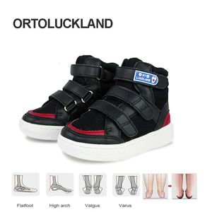 Sneakers Kids Jongens Sneakers Zwart Orthopedische Schoenen Voor Kinderen Meisjes Leisure Verstelbare Riem Corrigerende Runing Casual School Schoeisel 230705