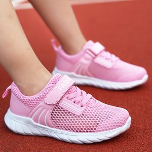Baskets enfants chaussures de course respirantes maille légère chaussures de marche en plein air enfants mode décontracté rose baskets pour filles 230410