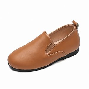 Zapatillas de deporte para niños Zapatos casuales de cuero para niños niñas Marrón Azul Cómodo Hermoso Ocio Calzado Tamaño 2135 Niño Llegada Primavera 220909