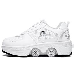 Sneakers Kids Vervorming Rolschaatsen Schoenen 4 Wielen Parkour Sport Roller Schoenen Kinderen Meisjes Jongens Rolschaatsen Unisex Volwassen Sneakers 230705