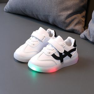 Zapatillas de deporte para niños, zapatos brillantes, zapatillas para niños, zapatillas para niños, zapatillas para niñas, zapatos blancos para correr, zapatillas luminosas con suela iluminada 230705