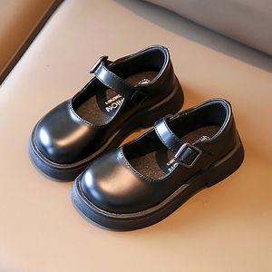 Sneakers Kinderleer schoenen Basic Mary Jane voor student zwarte school meisjes platm prinses flats oxd 20r 230313