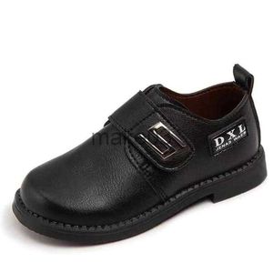 Sneakers Kinderleren schoenen voor jongens Wedding School Show Schoenen klassieke kinderen Black Loafer Mocasins Fashion British Style Spring J230818
