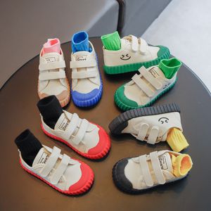 Sneakers kinderschoenen canvas casual baby baby kinderen meisjes jongens schoenen snoep kleur zacht bodem comfortabele niet -slip 230417