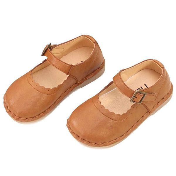 Baskets enfants chaussures en cuir chaussures pour enfants pour filles orteils larges fond souple chaussures bébé plates baskets légères taille 21-30HKD230701