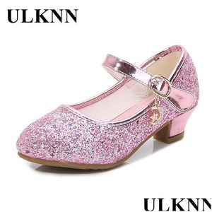 Sneakers Knn Anakanak Sepatu Hak Tinggi Gadis Kit Kasual Pink Glitter Anak Perempuan Simp Ukuran 2638 220611 Drop Delivery Baby Kids Dhzzy