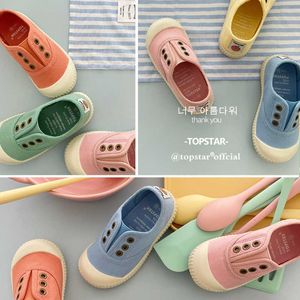 Zapatillas de lona de color infantil de color dulce coreano