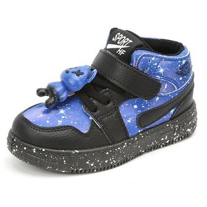 Zapatillas de zapatillas Kruleepo Baby Kids High Top Casual Shoes Children Niños Niños 3d Fashion Street Shoes Outdoor Sports Sports Snakers 230705