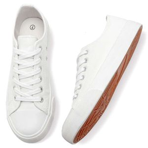Sneakers Leer Dames PU Fashion Adokoo Casual Witte Tennisschoenen 86