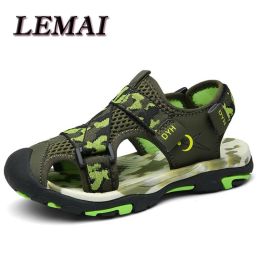 Sneakers lemai zomer sandalen kinderen mode ademende wandelschoenen antiskid outdoor slippers kinderen jongen snel droge aqua strand sandalen