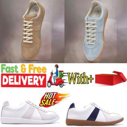 Sneakers Loafer Leather Femme Vintage Mens Designer Trainer Luxury Margieas White Casual Shoes Tennis Casual Outdoor Masions Chaussures Gai Eur 36-45