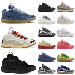 Sneakers luxe designer mode lederen stoeprand sheose heren vrouwen buiten buitengewone trainers kalfsleer rubber vintage nappa zwart wit oranje blauw maat 35-46