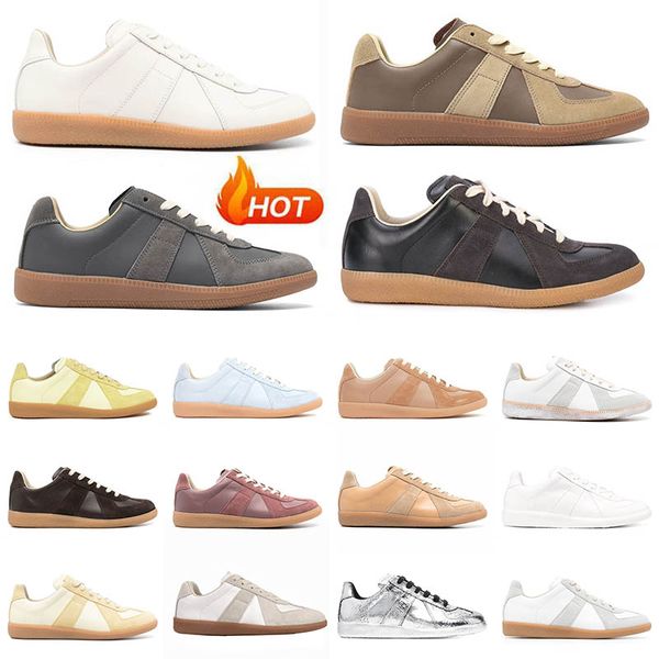 maison margiela shoes maison mihara maison margiela Casual Shoes Cooperation Mens Trainers Printed Patchwork Cowhide Coach Gazelle Running Sneakers Designer shoes【code ：L】