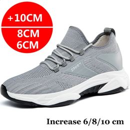 Sneakers Men Lift schoenen Hoogte Verhoog schoenen voor mannen Casual Insool 10 cm 8 cm 6 cm Optionele hakken Mocassins groter mannelijk 240401