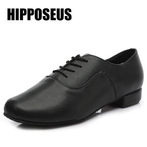 Sneakers Men Latin Salsa Tango Dance Chaussures Modern Tango Salsa Leather Chaussures de salon carrés talons adultes Enfants Boys Party Dance chaussures