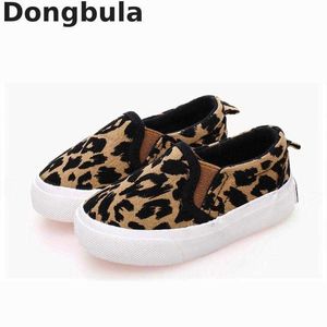 Zapatillas de deporte nuevos zapatos de lona para niños para niños niñas moda estampado de leopardo zapatos casuales cómodos para niños zapatillas de deporte zapatos planos para estudiantes T220930