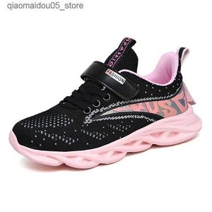 Sneakers nieuwe meisjes sportschoenen roze kinderen rennen en sportschoenen oudere kinderen ademend appartement 5-12 jaar roze/witte Q240413