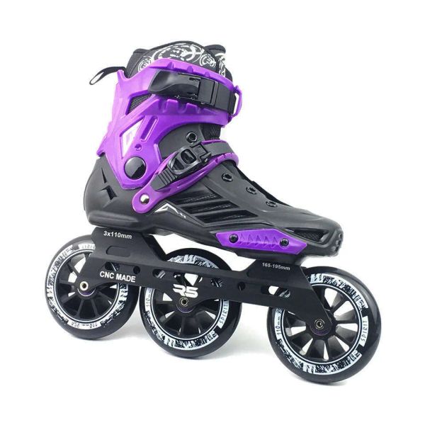 Baskets Original RS6 en ligne Speed Skates Professional Adult Kids Roule Roller Skating Chaussures 3 * 110 mm Roues Taille 3546 Patinines de patinage gratuit