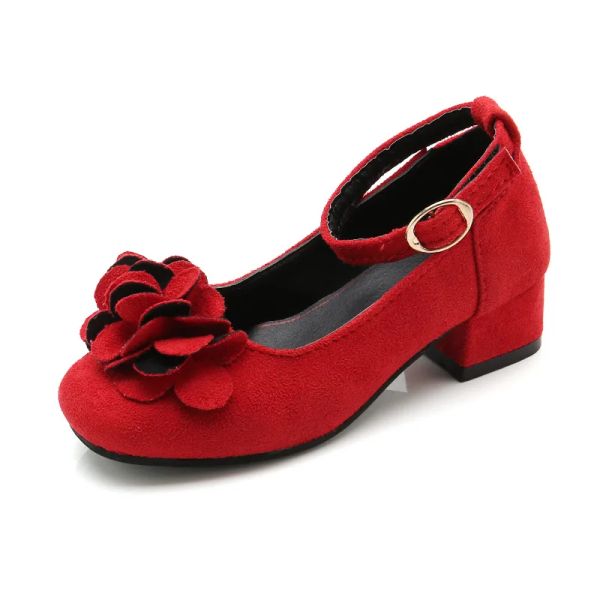 Baskets rose rouge noir childrens filles chaussures en cuir pour enfants