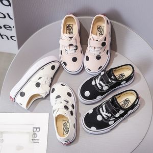 Sneakers Polka Dot Children S Footwear Season Casual Girls Outdoor Leisure Boys School Canvas Shoes Kids Student F02094 221205