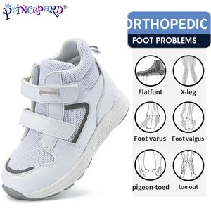 Zapatillas de deporte Princepard Niños Zapatos ortopédicos Niños Otoño High Top Sneaker Boys Girls Correct Flatfoot Toe Walking Arch Support Cuidado 230906