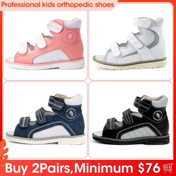 Sneakers Princepard Orthopedic Kids Chaussures 2021 Open Toe Corrective Summer First Walking Sandales pour garçons et filles Pieds plats Arc Support