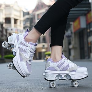 Sneakers Roller Skate schoenen voor vrouwelijke meisjes met 4 wielen Kinderen Sneakers Summer Sport Vrouwelijke Fashion Casual Kids Games Boots 230203
