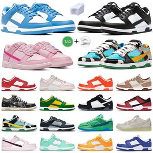 Sneakers Chaussures pour hommes Femmes Blanc Blanc Black Panda UNC Coast Green Paisley Gris Fog Syracuse Kentucky Triple rose Flat Cut Low Cut Plateforme Sports Platform Mens Shoe Gai