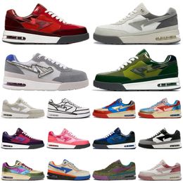 Sneakers Chaussures hommes femmes Skateboard Jogging Road Black Beige Blanc Patent cuir violet vert bleu rose Navy LDG Grey Beige Suede taille 36-47