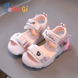 Zapatillas de zapatillas 2130 zapatos para niños para chicas zapatos para niños zapatos brillantes sandalias de gelatina zapatos luminosos para niñas sandalias deportivas