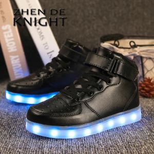 Zapatillas de zapatillas de zapatillas 2546 con luces brillantes zapatillas LED para niños para niños feminino tenis para niños niños zapatillas luminosas