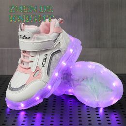 Sneakers Taille 2636 Boys Hook Loop Bouop non fleuche Ballshers Chaussures LED LED LEIL FIRMES UNE USEURSEURSSIAGNE CASSORANT LUMINENT