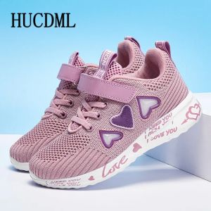 Sneakers sneakers schoenen voor meisjes roze kinderen mesh ademende casual kinderen sportschoenen lichtgewicht schattige wandeltennissporten voor meisjes