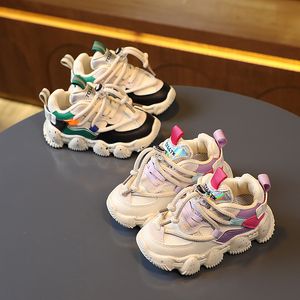 Sneakers zachte bodem hardloopschoenen voor jongens Mix Colorway Baby Tennis Girls School Student Sportkinderen F08233 230412