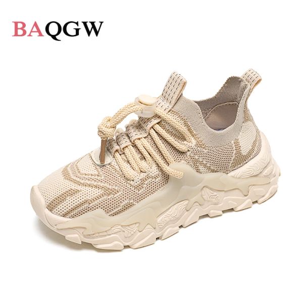 Baskets Enfants solides Mesh Sneakers respirants printemps automne garçons garçons doux fond de chaussures décontractées scolarisés sportives pour enfants chaussures