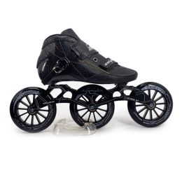 Sneakers Speed en ligne Skates Rouleau Skate Chaussures en fibre de carbone Competition3 * 125 mm roues rue Street Racing Train Patines Patines pour enfants