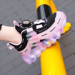 Zapatillas de deporte de primavera para niños y niñas, zapatos informales de PU para niños pequeños, zapatos planos deportivos de alta calidad de tenis rosa a la moda para niños, talla 2639 #230522