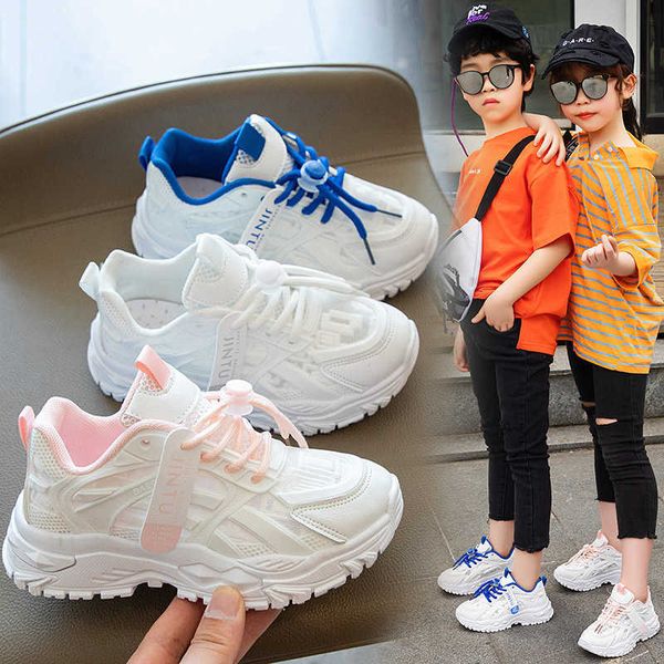 Zapatillas de deporte Primavera Verano Nuevos Zapatos deportivos para niños Niños Niñas Malla transpirable Color a juego Zapatillas de deporte torpes Moda para bebés Zapatos para caminar suaves G230217