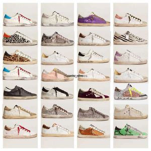 Sneakers Superstar Gemengd Leer Vrijetijdsschoenen Graffiti Luipaardprint Sneakers Gouden Klassieke Do-old Dirty Shoe Snake Skin