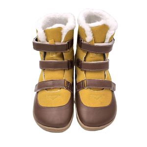 Zapatillas de deporte TipsieToes de la mejor marca descalzo de cuero genuino bebé niño niña niño niños zapatos para moda Otoño Invierno 2 correas botines 230202