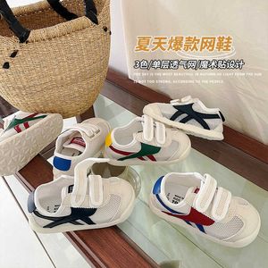 Sneakers ts Childrens Mesh Shoes Summer New Boys Hollow Sports Velcro Girls Forrest Gump Baby H240513