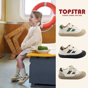 Sneakers TS Childrens Sports Shoes 2023 Autumn Boys and Girls Casual Korean Edition Velcro Kindergarten Baby Canvas H240513