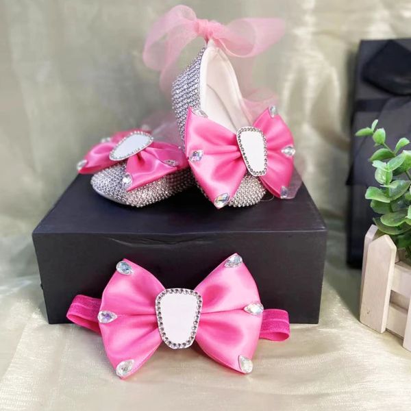 Baskets de la Saint-Valentin Menternity de grossesse Photographie Bling Baby Shoes Flower Girl Live Broadcast First Walkers