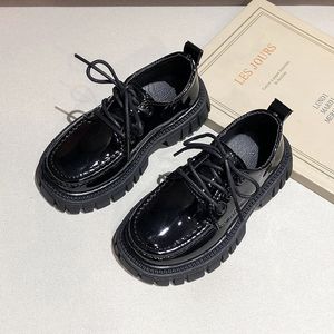 Zapatillas de deporte Wednesday Addams Shoes Cosplay Baby Girls Lmitation Leather 2023 Black Princess Dress 2 16 años 230613