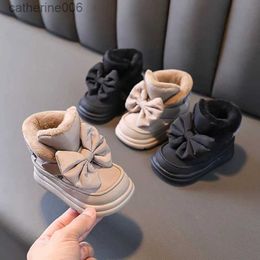 Zapatillas de deporte de invierno de felpa cálidas botas de bebé zapatos de lana de moda casual para niños Soft Botton First Walker zapatillas deportivas infantiles OutdoorL231106