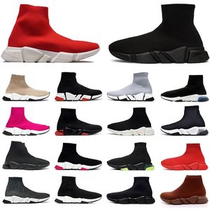 Designers chaussettes chaussures pour hommes femmes dhgates blanc noir rouge slip-on semelle transparente chaussettes jaune néon baskets de coureur de vitesse tissu extensible baskets de vitesse décontractées 36-47