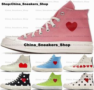 Sneakers Femmes Chaussures Taille 5 11 Chucks pour hommes Taylors All Star 70 Hi Hu Casual Designer Running CDG US5 Comes des Garcons Play Trainers Us 5 Midnight Blue Zapatos Green