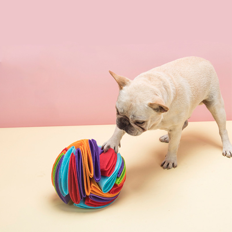Sniff Ball Pad Dog Cat Toy Pet plegable 15 cm